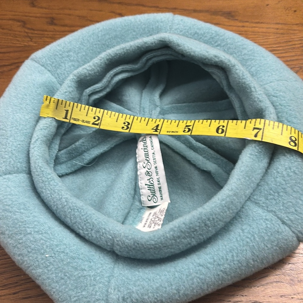 SUTTLES & Seawinds Blue Fleece Beret Style Hat - Picture 5 of 6